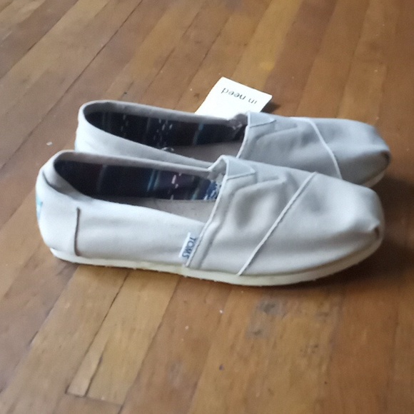 Beige Toms Cloth Loafers - Unworn - Picture 2 of 7
